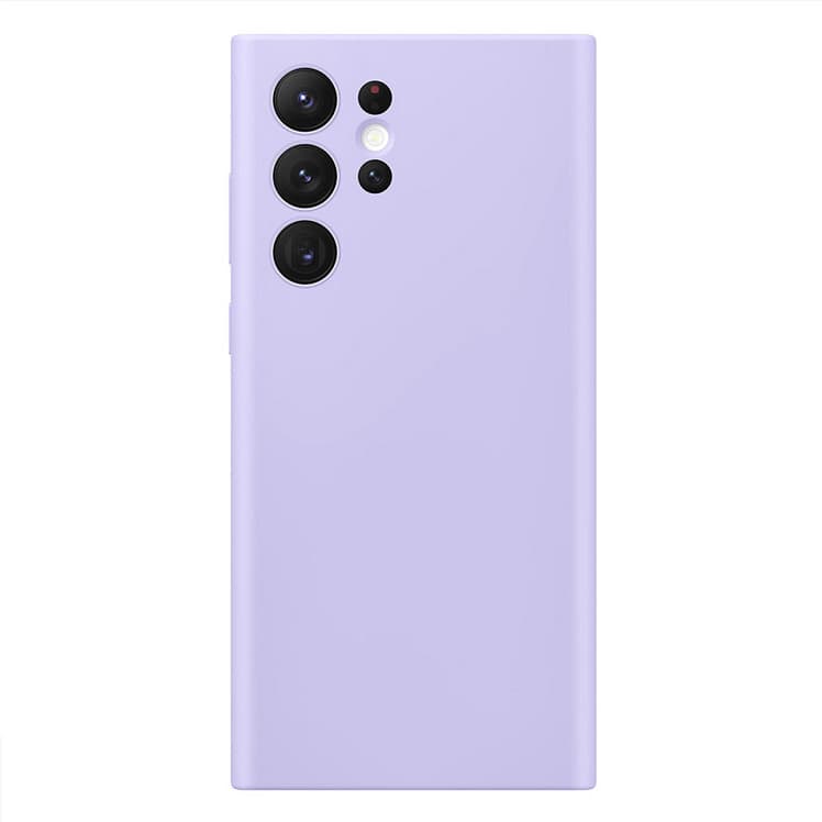 Husa Samsung Galaxy S24 Ultra, Luxury Silicone, catifea in interior, protectie camere, mov lila 1