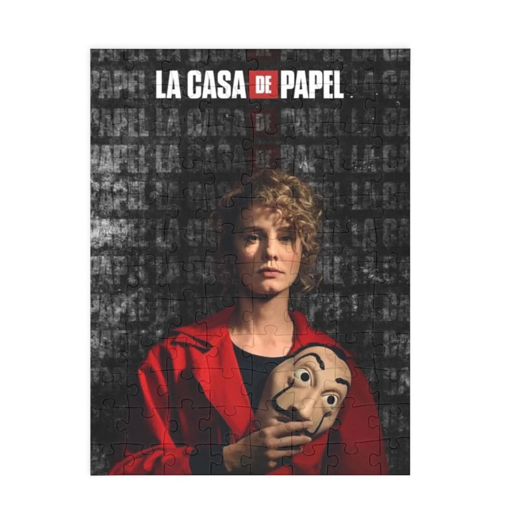 Puzzle 80 piese, 20 x 15 cm, personaje Casa de Papel, model 1 1