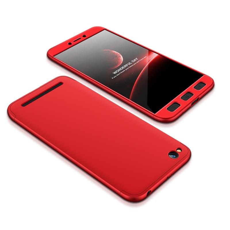 Husa Full cover GKK (fata + spate) pentru Xiaomi Redmi 5A, rosu 1
