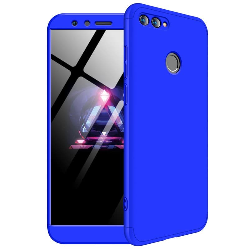 Husa Full cover GKK (fata + spate) pentru Huawei Honor 7X, albastra 1