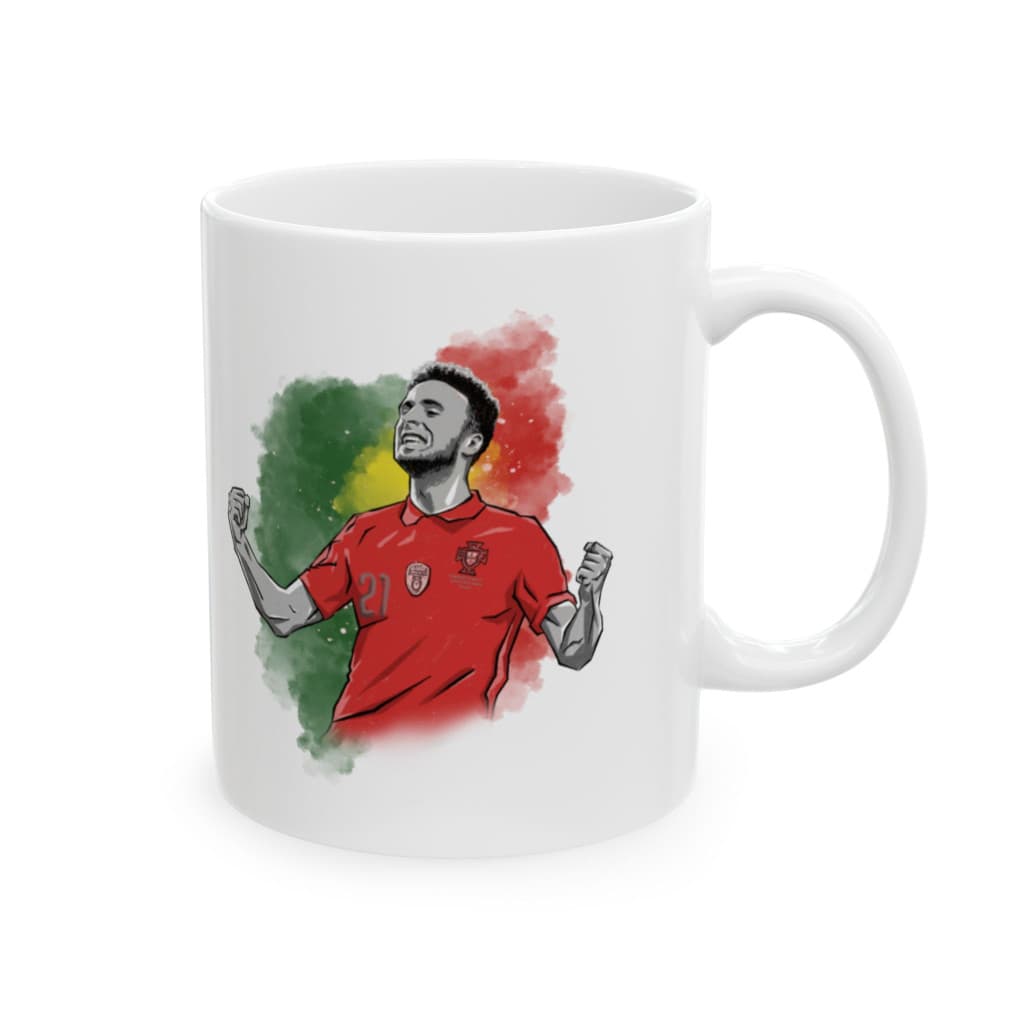 Cana ceramica personalizata, design Portugalia 2024, 330 ml, alba 1