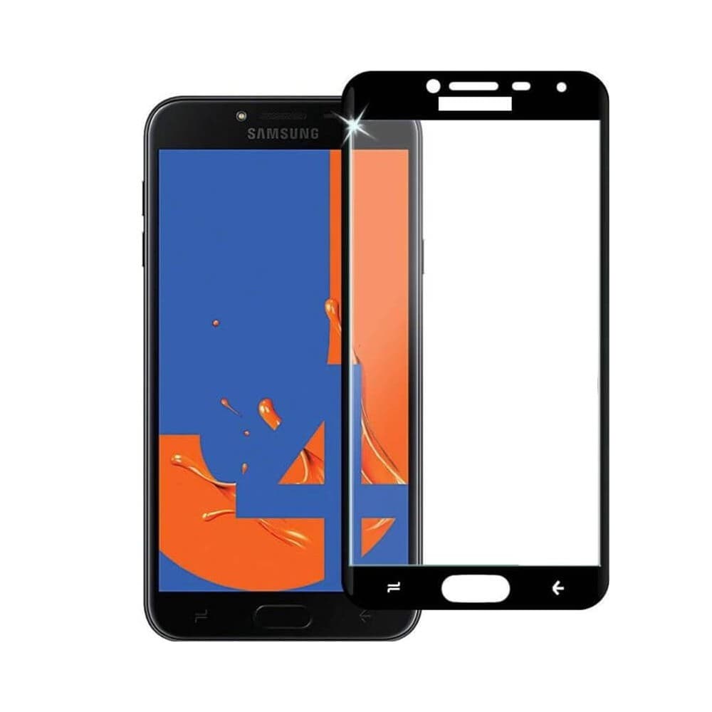 Folie de sticla Samsung Galaxy J4 2018, Full Glue, margini negre 1