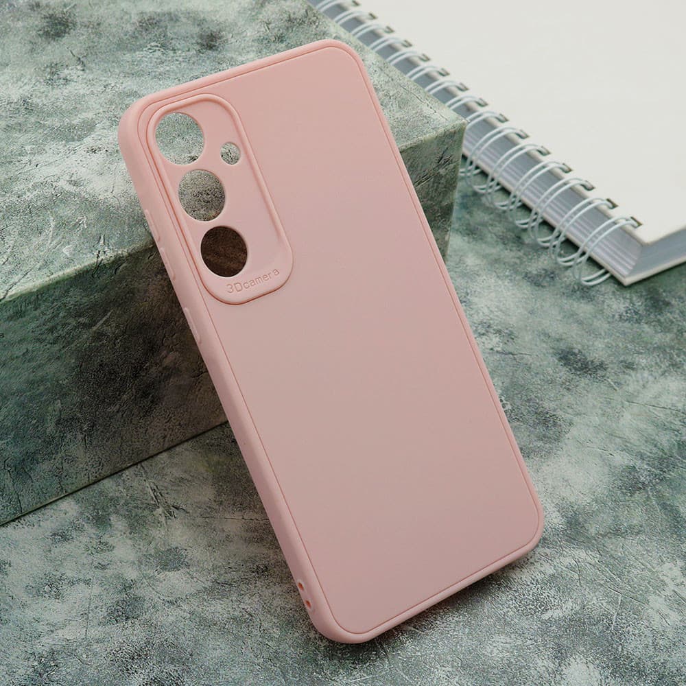 Husa Samsung Galaxy A55, Matt TPU My Choice, silicon moale, roz pal 1