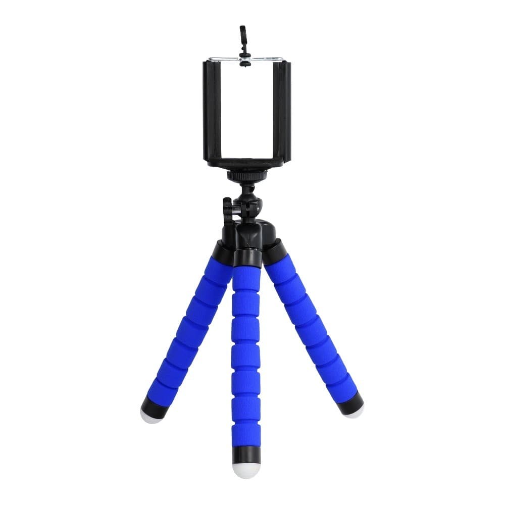 Mini trepied universal pentru telefoane si camere foto, albastru 1