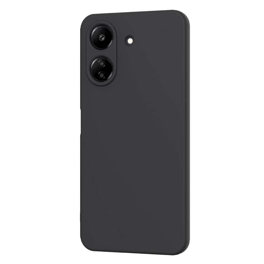Husa Xiaomi Redmi 13C, Luxury Silicone, protectie camera, catifea in interior, neagra 1