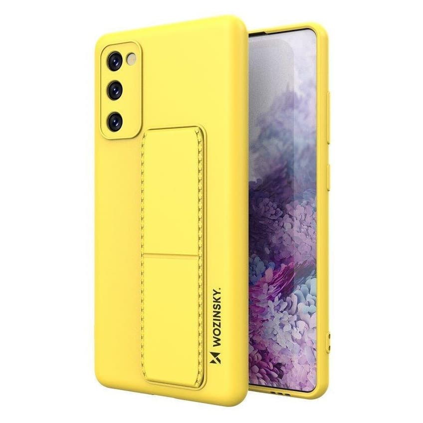 Husa protectie Wozinsky Kickstand pentru Samsung Galaxy A22 4G, galbena 1