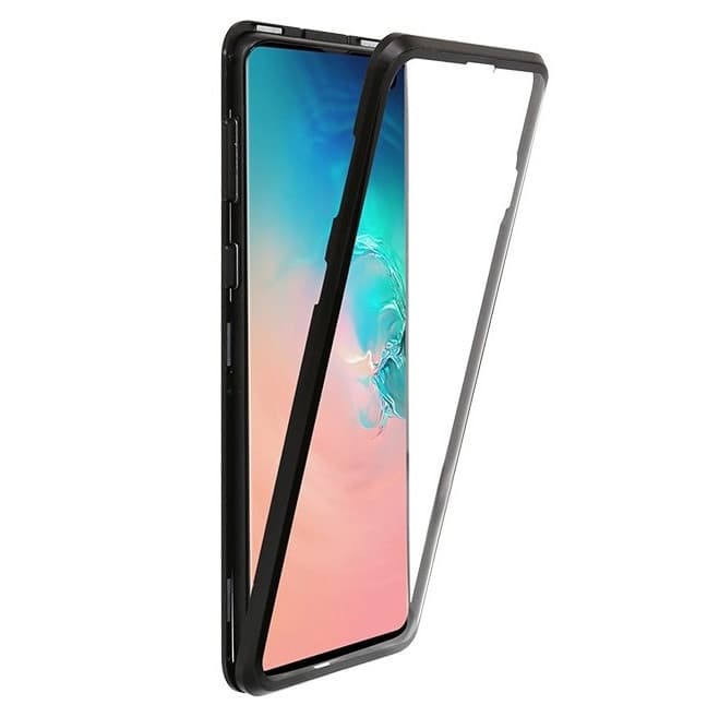 Husa de protectie Magnet Glass 360° pentru Samsung Galaxy S10e, sticla fata + spate, neagra 1