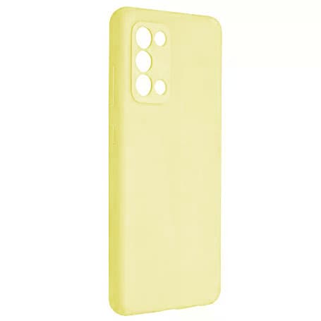 Husa Samsung Galaxy A03s / A02s, Luxury Silicone, catifea in interior, protectie camere, galbena 1