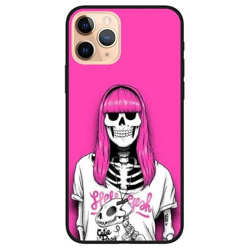 Husa de protectie pentru Apple iPhone 11 Pro, hibrid TPU + PC, model Hipster Woman 1