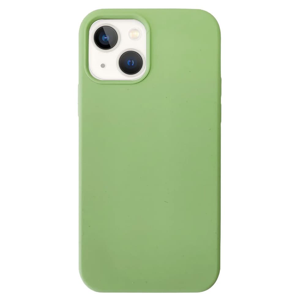 Husa Apple iPhone 13, Luxury Silicone, catifea in interior, verde maslina 1