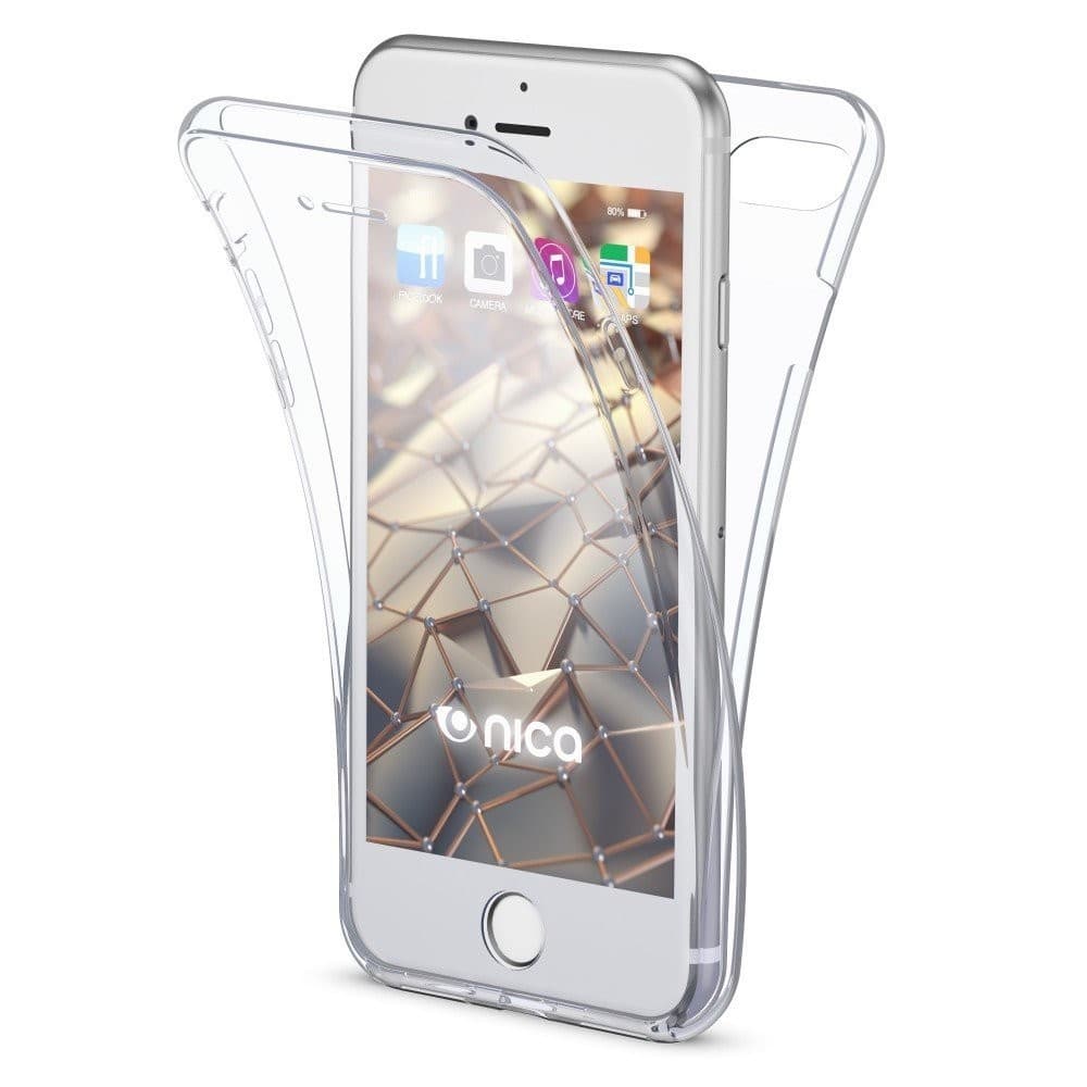 Husa de protectie Full TPU 360° (fata+spate) pentru iPhone 7/8, transparenta 1