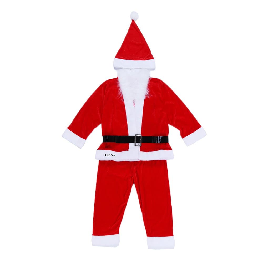 Costum Mos Craciun pentru baieti, 4 - 6 ani, 5 piese, catifea 1