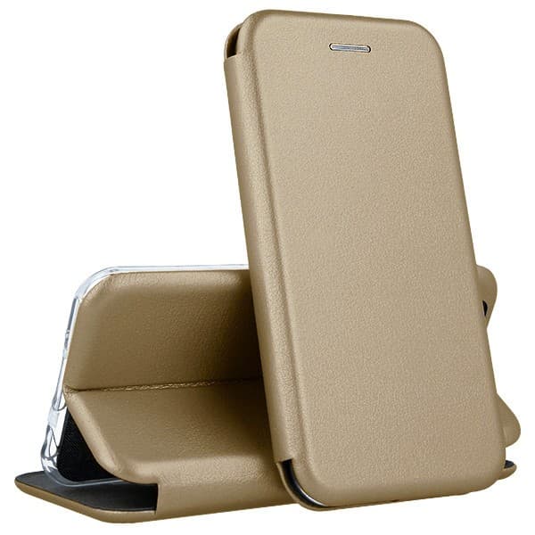 Husa protectie Huawei P Smart 2021, Prestige Book, inchidere magnetica, aurie 1