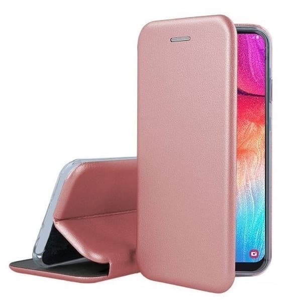 Husa Samsung Galaxy A71, Prestige Book, inchidere magnetica, rose gold 1