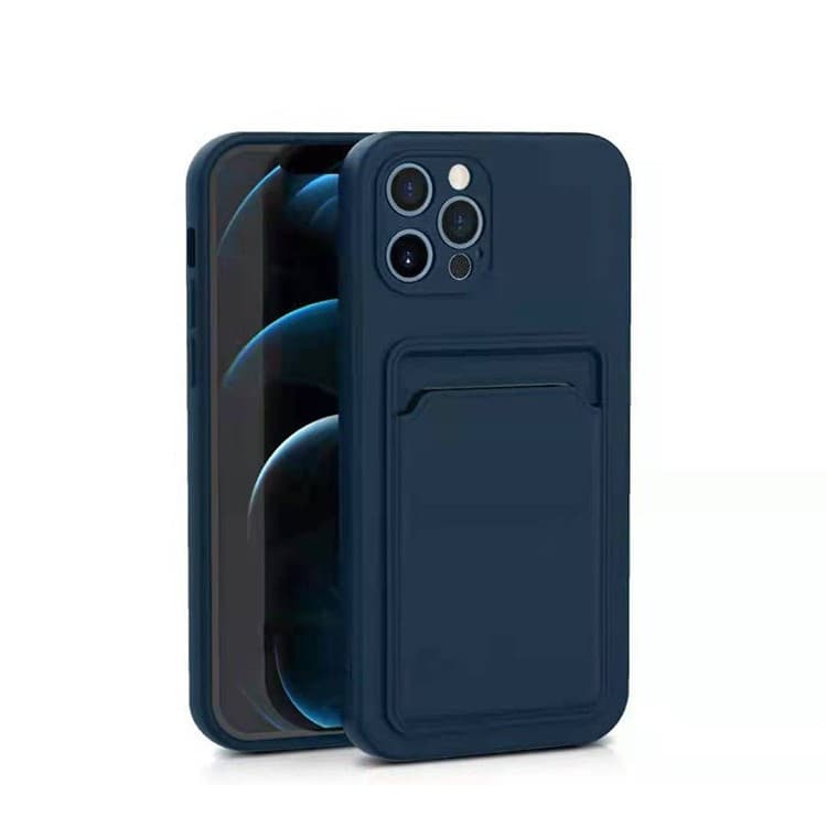 Husa protectie cu suport card compatibila cu Samsung Galaxy A21S Albastru inchis 1
