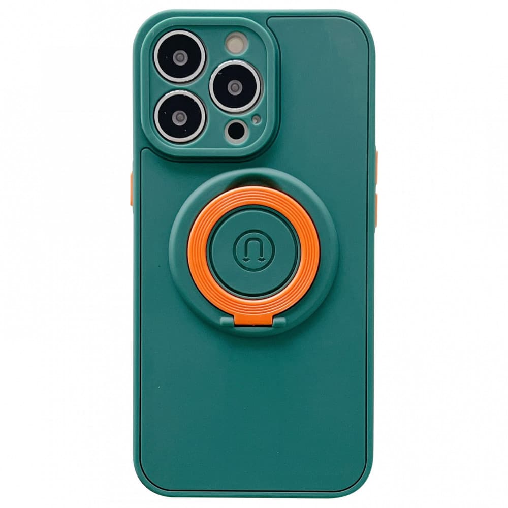 Husa protectie MagSafe TPU pentru Apple iPhone 13 Mini, protectie camere, verde 1