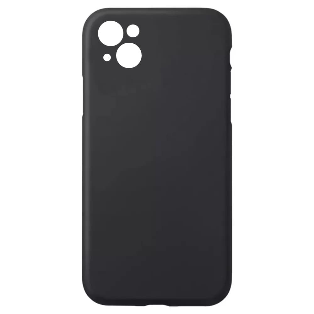 Husa Apple iPhone 13, Luxury Silicone, catifea in interior, protectie camere, negru 1