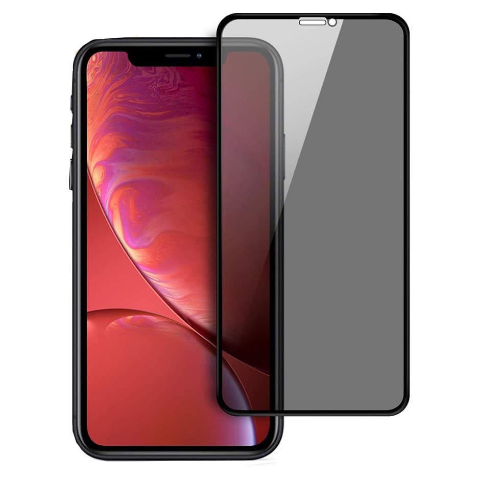 Folie sticla Apple iPhone 13 Pro / iPhone 13, Full Glue Privacy, margini negre 1