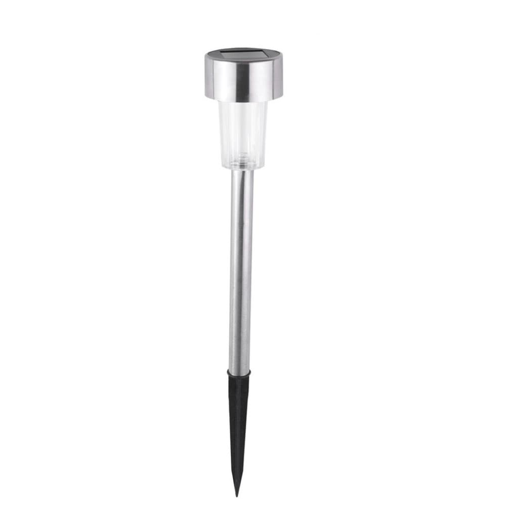 Lampa solara LED decorativa pentru gradina, argintie, lumina alb rece 1