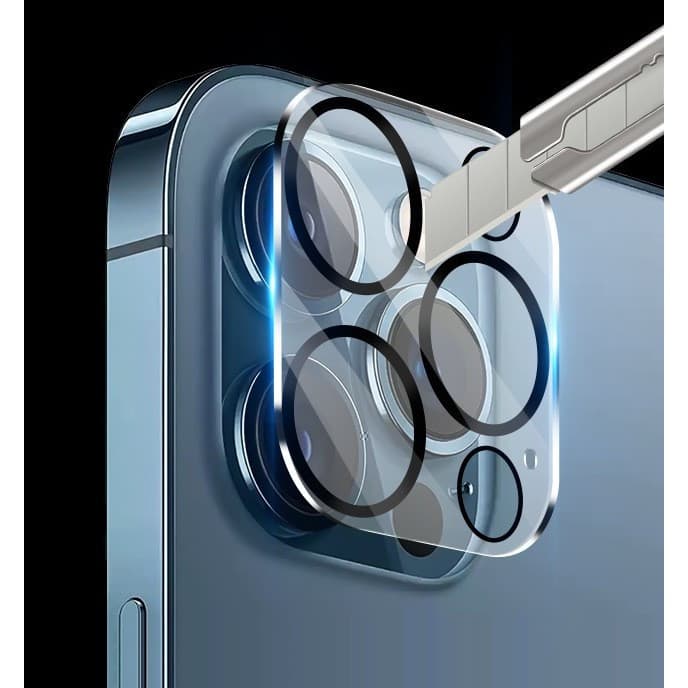 Folie de protectie pentru camera spate iPhone 14 Plus, transparent cu margini negre 1
