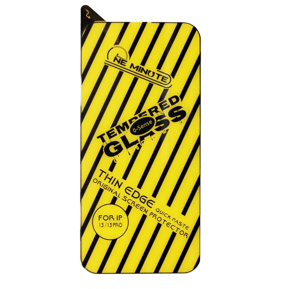 Folie sticla Apple iPhone 14 / iPhone 13 Pro / iPhone 13, O-Sense, 0.2 mm, margini negre 1