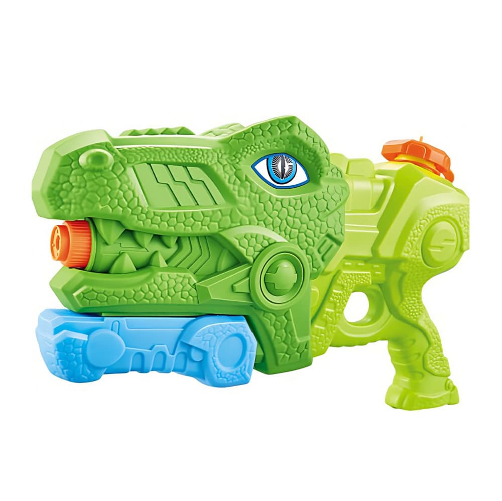 Jucarie pistol cu apa, Tiranozaur, plastic, 3 duze, rezervor 600 ml, 6 ani+, verde 1