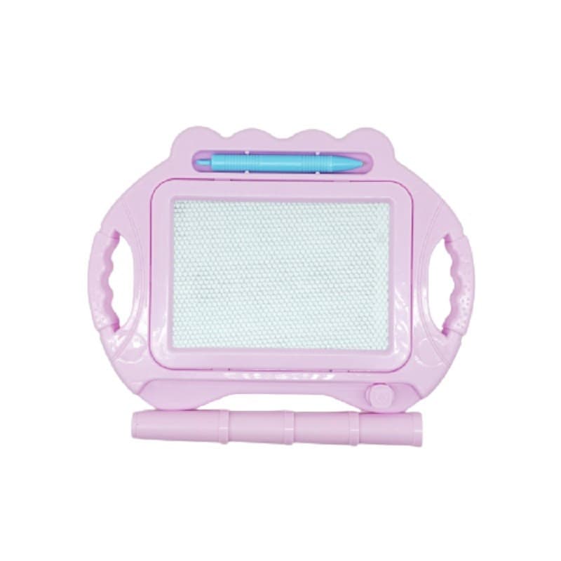 Tabla Magnetica pentru desen, Pix, forma dreptunghi, dimensiuni 23x17 cm, Dezvolta Creativitatea, cu picioare suport, Roz 1