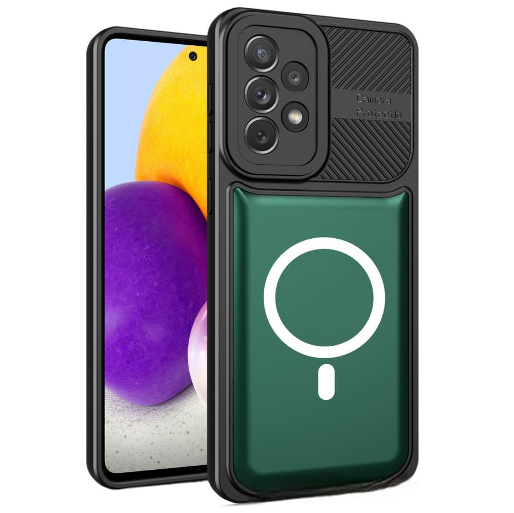 Husa Samsung Galaxy A13 4G, Urban Series, prindere suport auto magnetic, antisoc, verde inchis 1