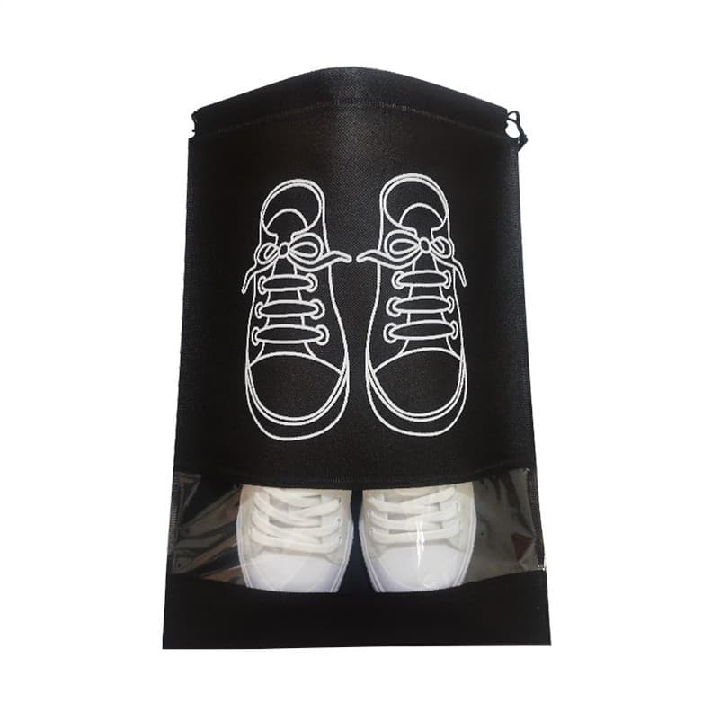 Sac depozitare incaltaminte, pentru voiaj sau depozitare, rezistent la praf, compatibil cu masina de spalat, 27 x 36 cm, negru 1