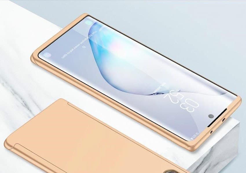 Husă Full Cover 360° pentru Samsung Galaxy A71 (față + spate + sticlă), aurie 1