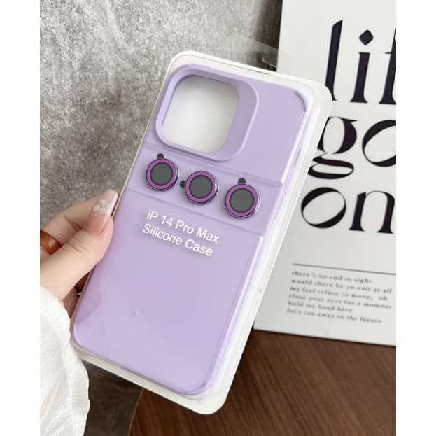 Husa protectie Apple iPhone 13 Pro, Shockproof Silicone, catifea in interior, folii de protectie camere incluse, mov 1