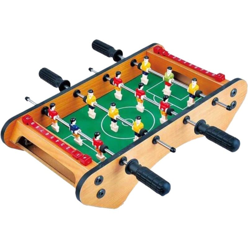 Masa de fotbal cu teren si 12 jucatori , 4 manere, tabel scor, metal, lemn si ABS, 37.5 x 21 x 9.5 cm, margini rotunjite 1