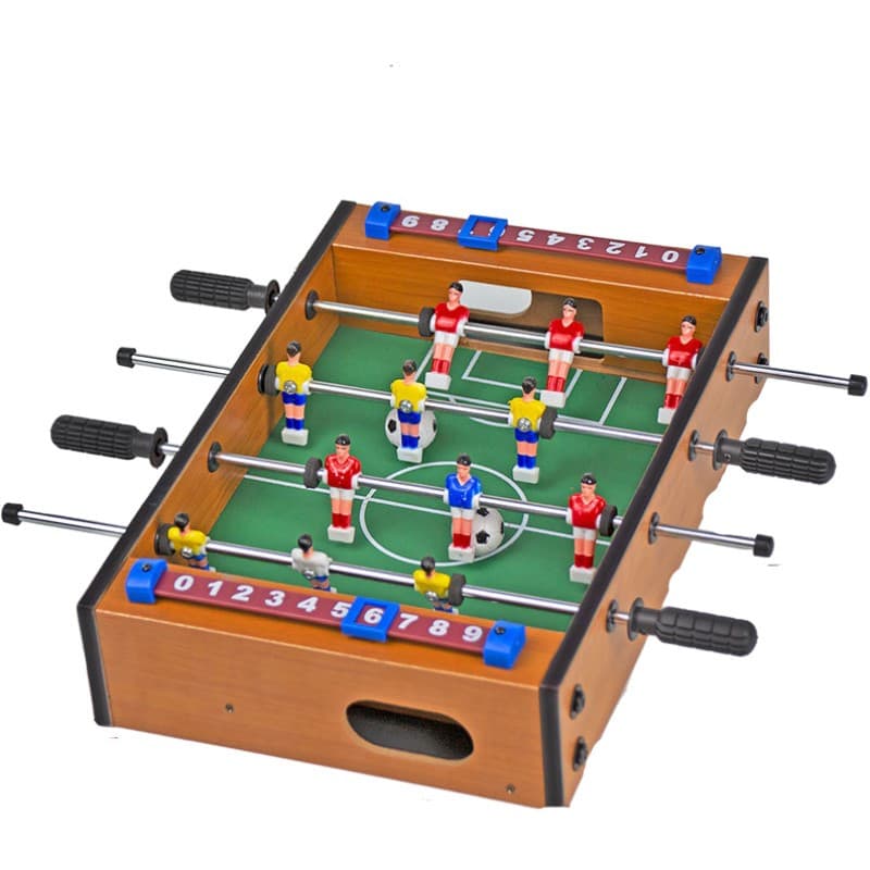 Mini masa de fotbal cu Teren si 12 Jucatori , 4 Manere, tabela scor, metal, lemn si ABS, 34.5 x 23 x 7 cm 1