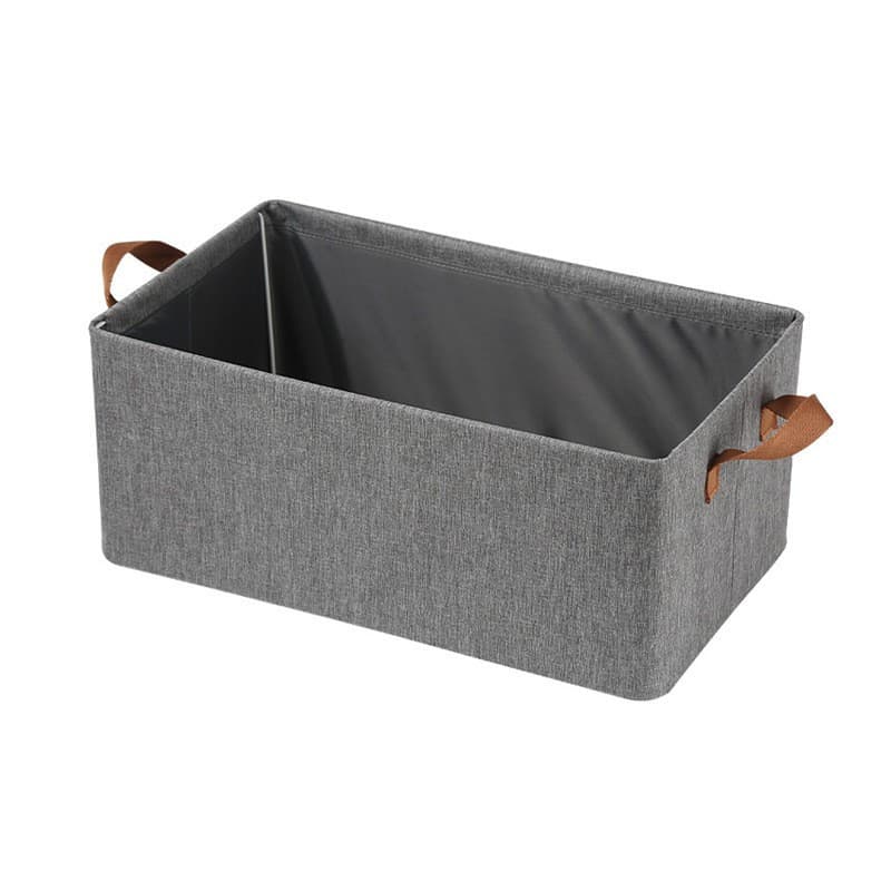 Cutie de depozitare tip cos, pliabila, cadru metalic, manere, 47 x 35 x 30 cm, 50 l, gri 1