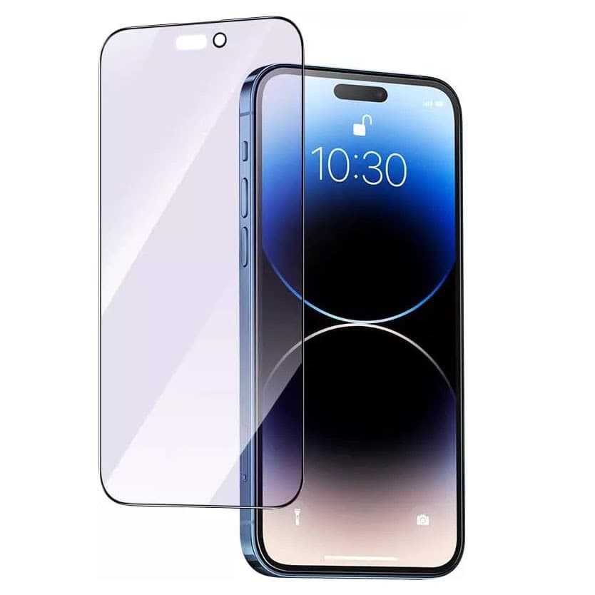 Folie de protectie Apple iPhone 15 Pro, Anti-Blue Light Ceramic, margini negre 1