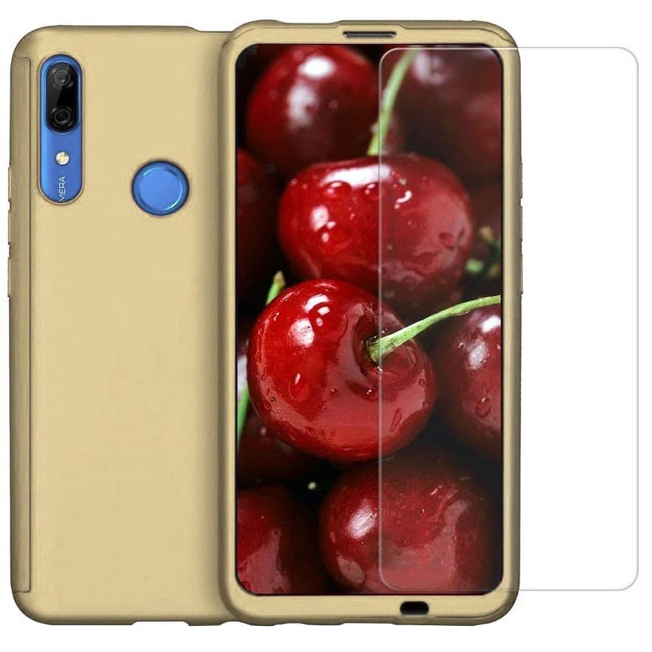 Husă Full Cover 360° pentru Huawei P Smart Z (față + spate + sticlă), aurie 1