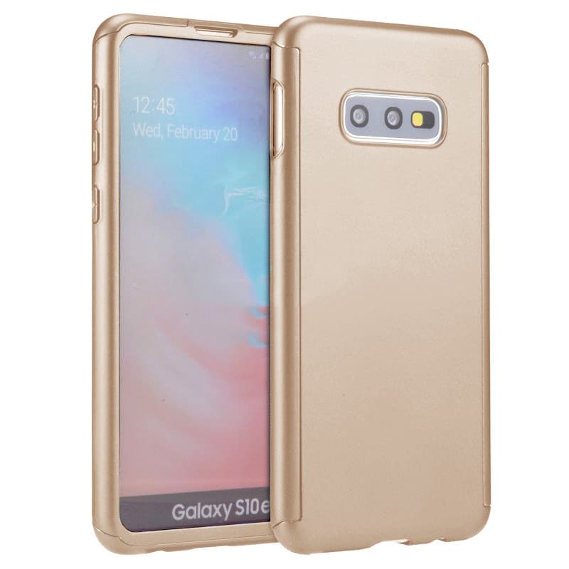 Husă Full Cover 360° pentru Samsung Galaxy S10 (față + spate), aurie 1