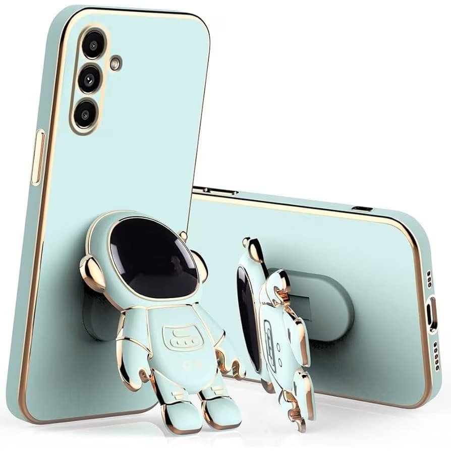 Husa Samsung Galaxy A15, Astronaut Case, protectie camera, functie stand expunere, albastru mint 1
