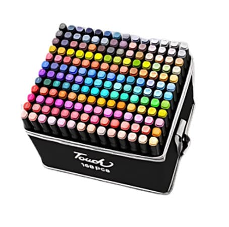 Set 168 markere cu doua capete Touch, suport si geanta depozitare incluse 1