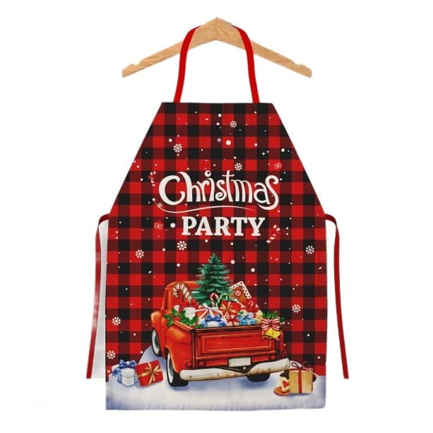 Sort de bucatarie decorativ, tema Craciun, 50 x 70 cm, model Christmas Party 1