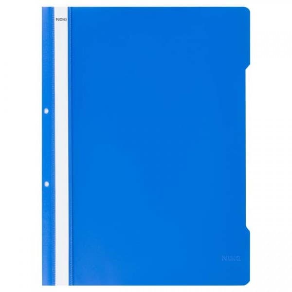 Dosar cu sina Noki, plastic,  2 perforatii pentru arhivare, eticheta interschimbabila pe cotor, albastru 1