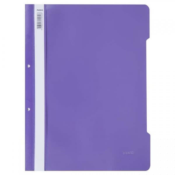 Dosar cu sina Noki, plastic,  2 perforatii pentru arhivare, eticheta interschimbabila pe cotor, violet 1