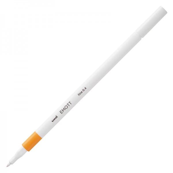 Fineliner UNI EMOTT PEM-SY, 0.4mm portocaliu inchis 1