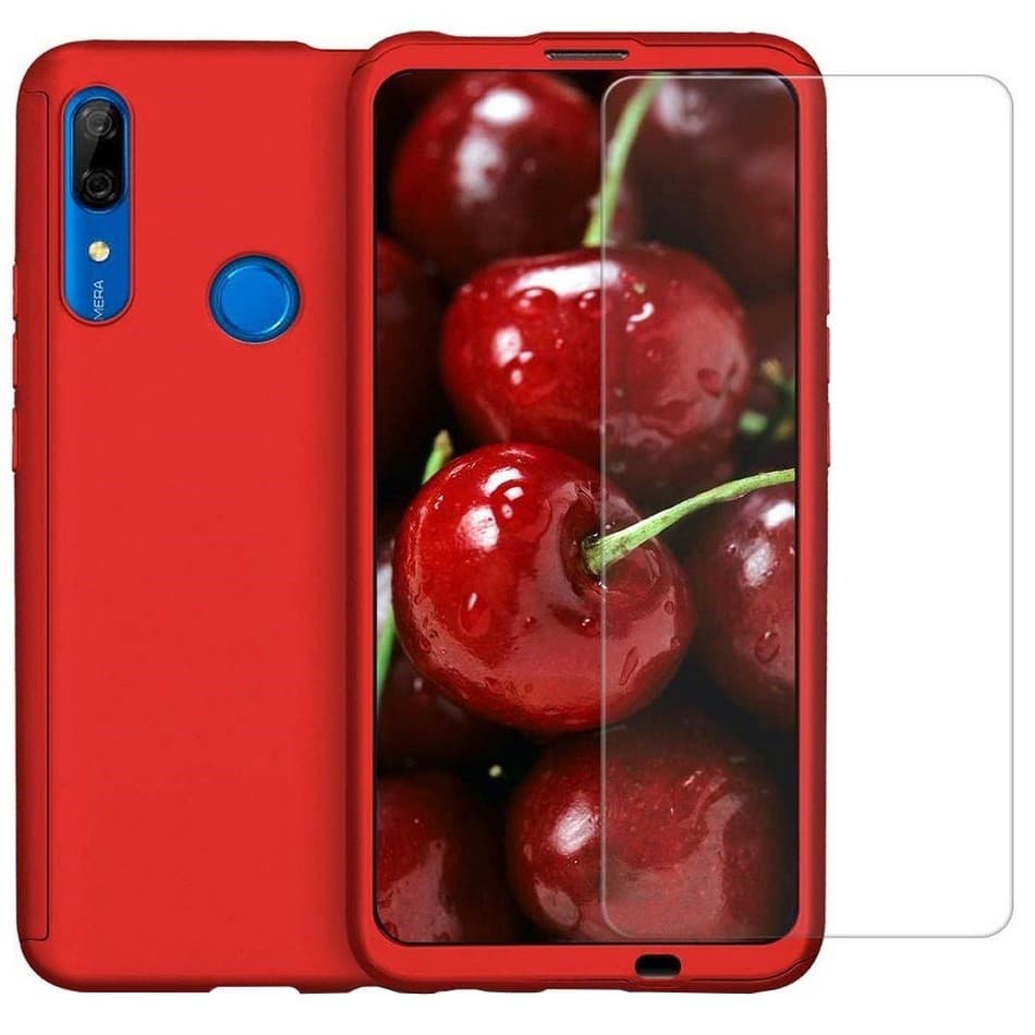 Husă Full Cover 360° pentru Huawei P40 (față + spate + sticlă), roșie 1