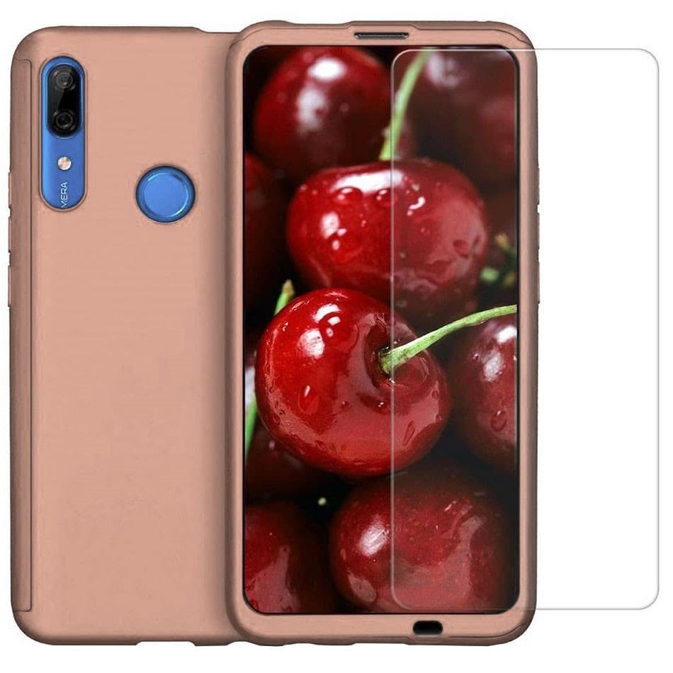 Husă Full Cover 360° pentru Huawei Y5P (față + spate + sticlă), rose gold 1