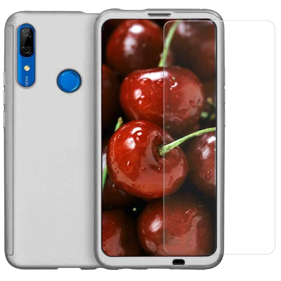 Husă Full Cover 360° pentru Huawei Y5P (față + spate + sticlă), argintie 1
