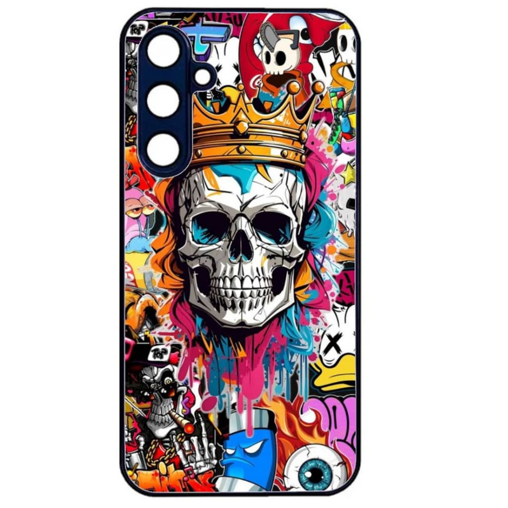 Husa Samsung Galaxy A55, Colorful Aluminium TPU, design Skull 1 1