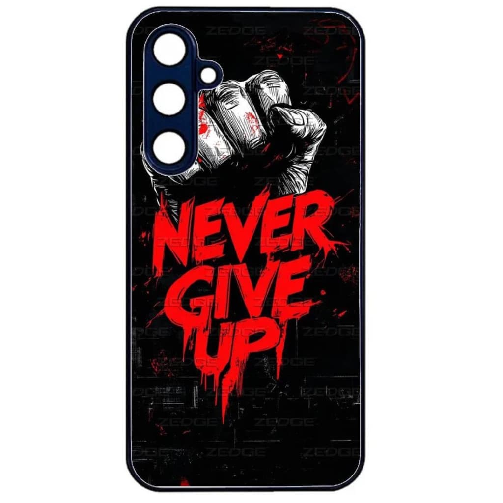 Husa Samsung Galaxy S21 FE, Colorful Aluminium TPU, mesaj Never Give Up 1