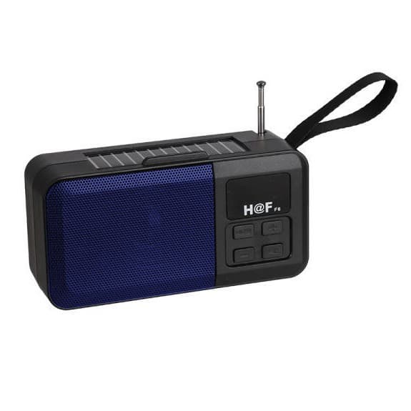 Boxa portabila HF-F6, Bluetooth, USB, TF, Radio FM, lanterna, handsfree, stand telefon, negru/albastru 1