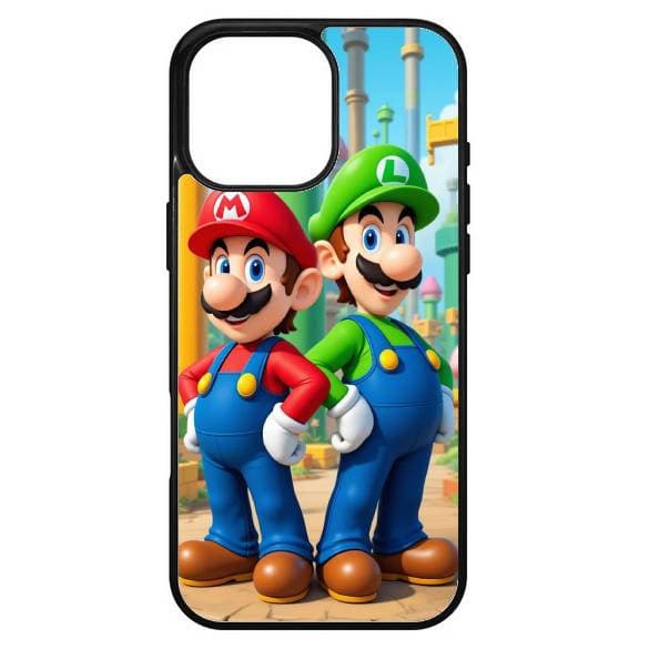 Husa protectie Apple iPhone 12 Pro Max, Colorful Aluminium TPU, design Mario si Luigi 1